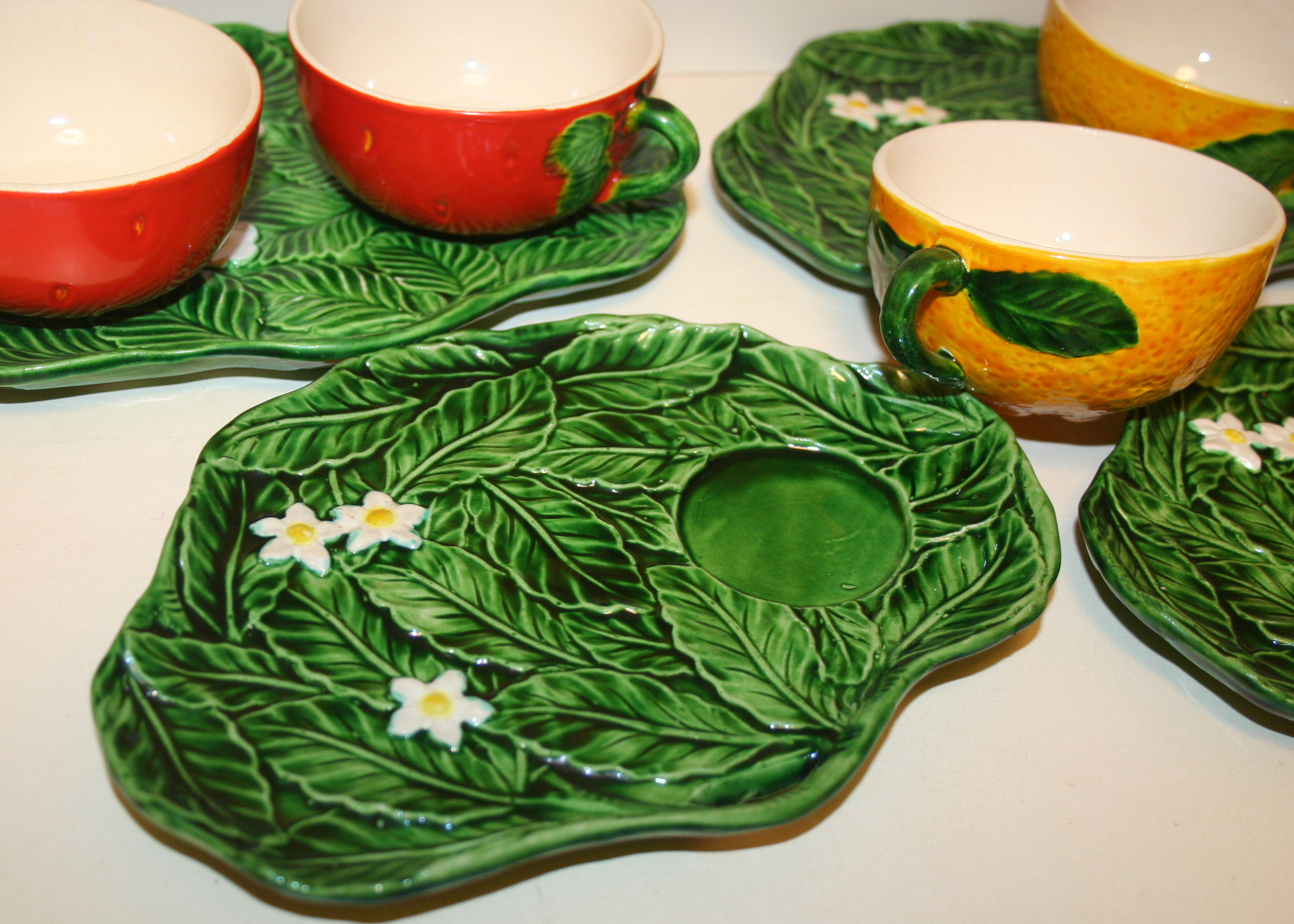 Assortment of Vintage China With Fruit Theme