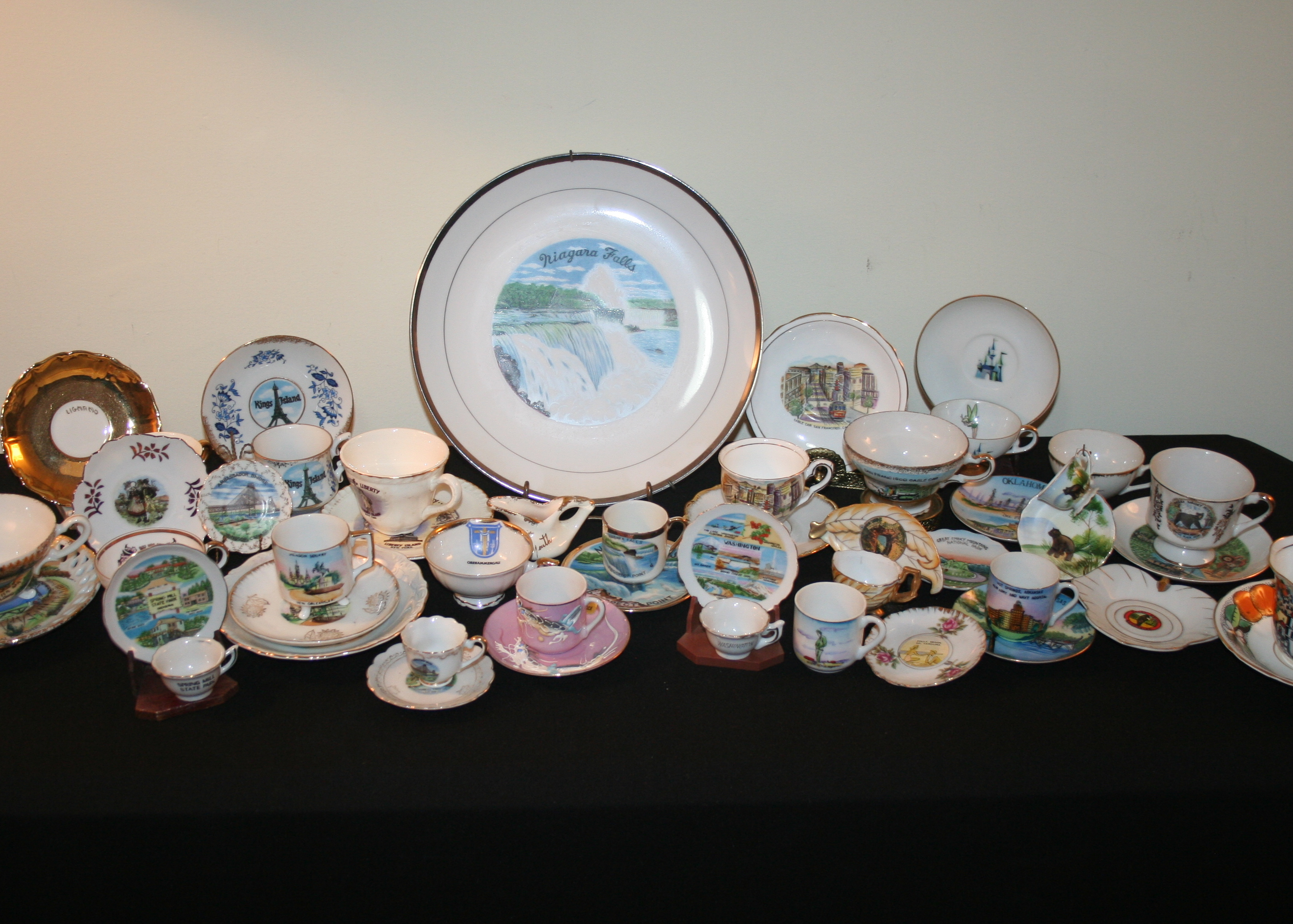 Souvenir China Teacups and Plates