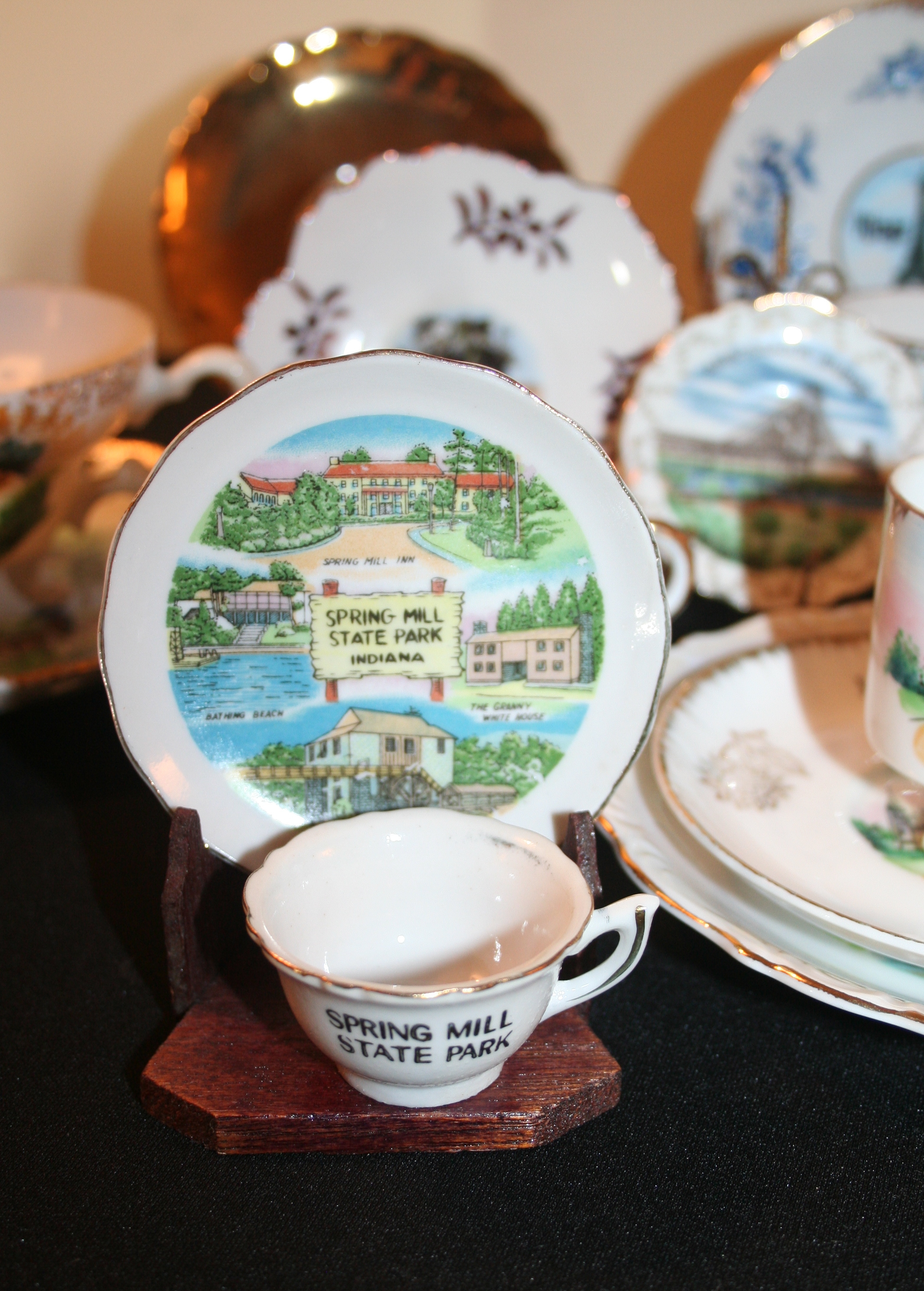 Souvenir China Teacups and Plates
