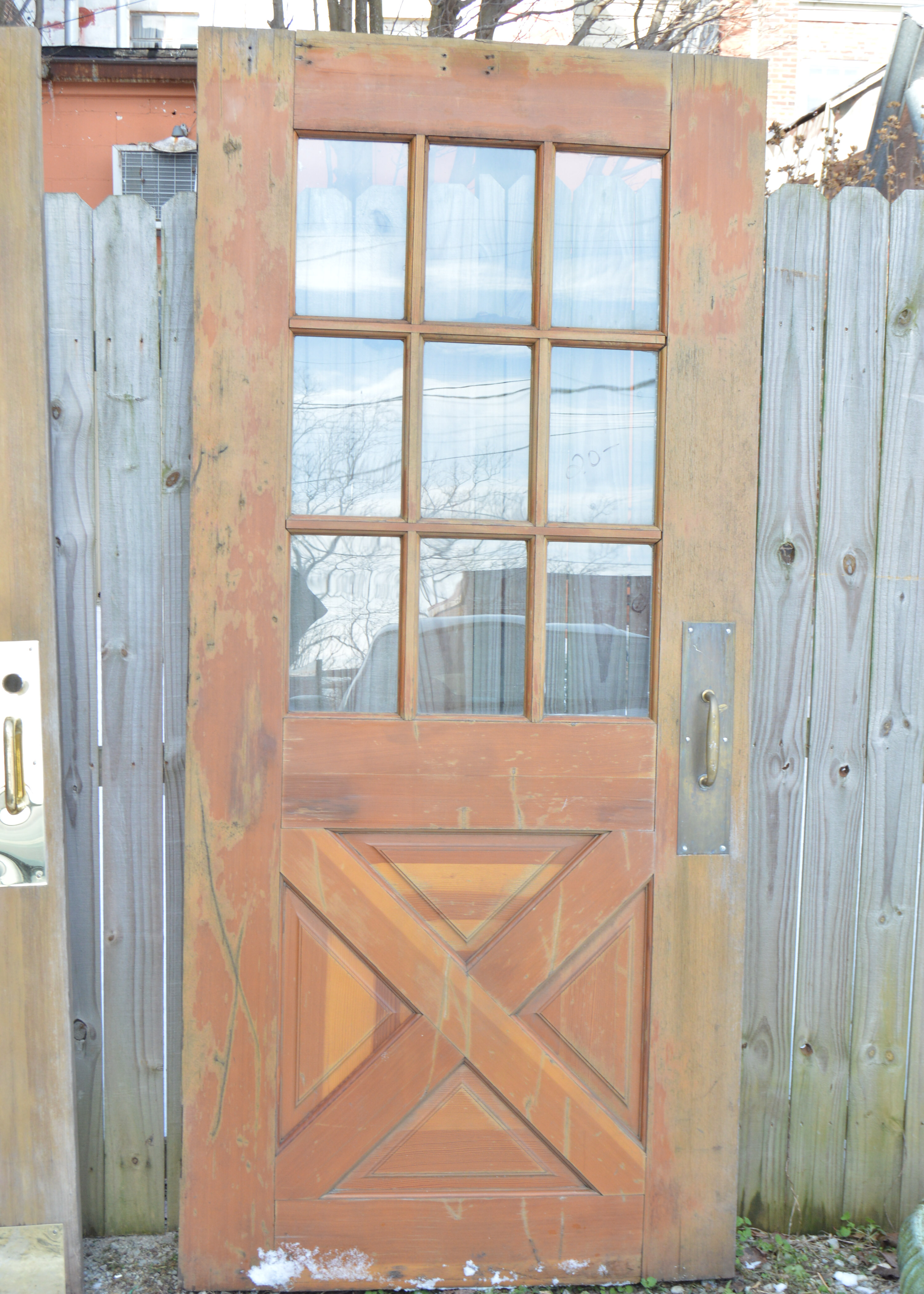 Trio of Stained Wood Doors