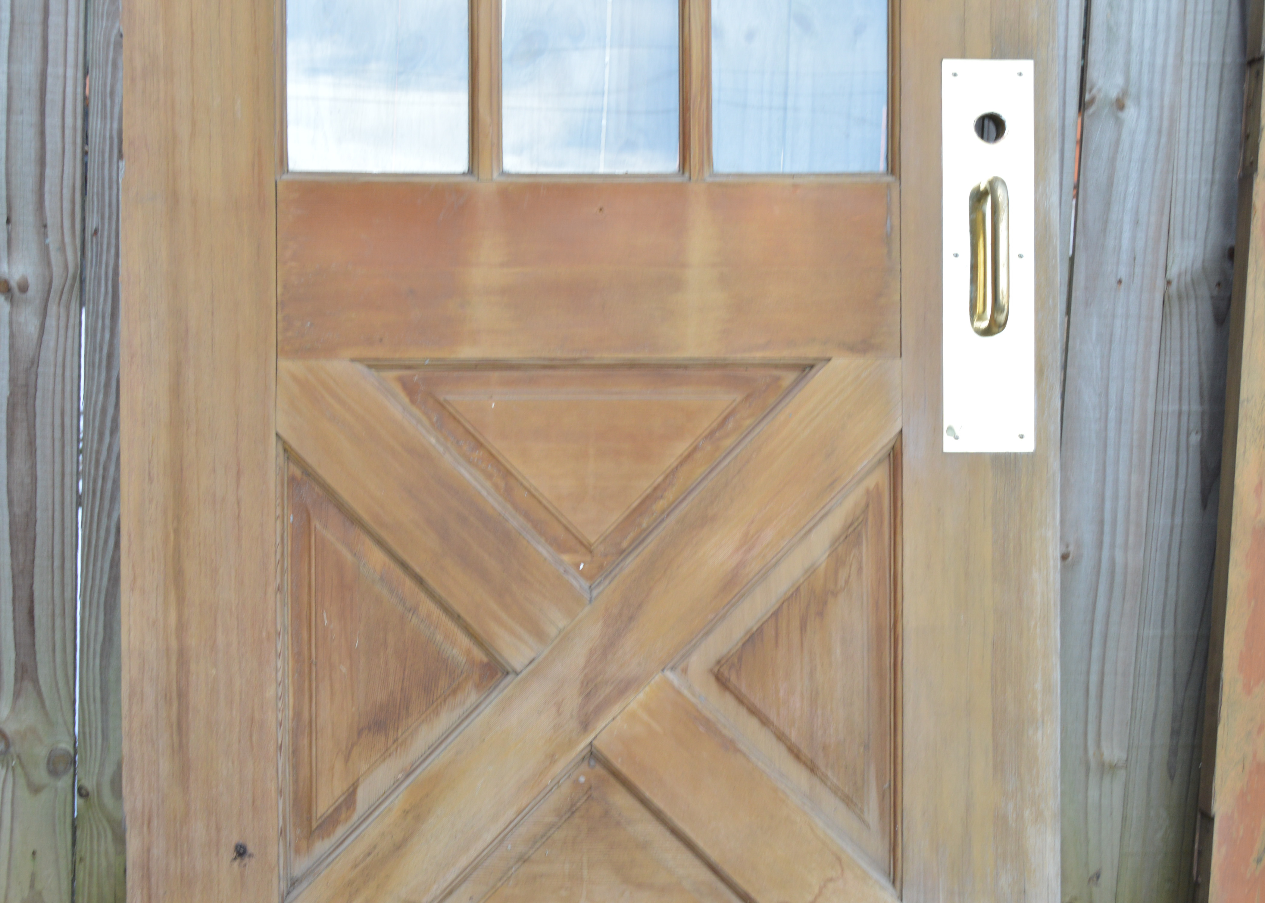 Trio of Stained Wood Doors