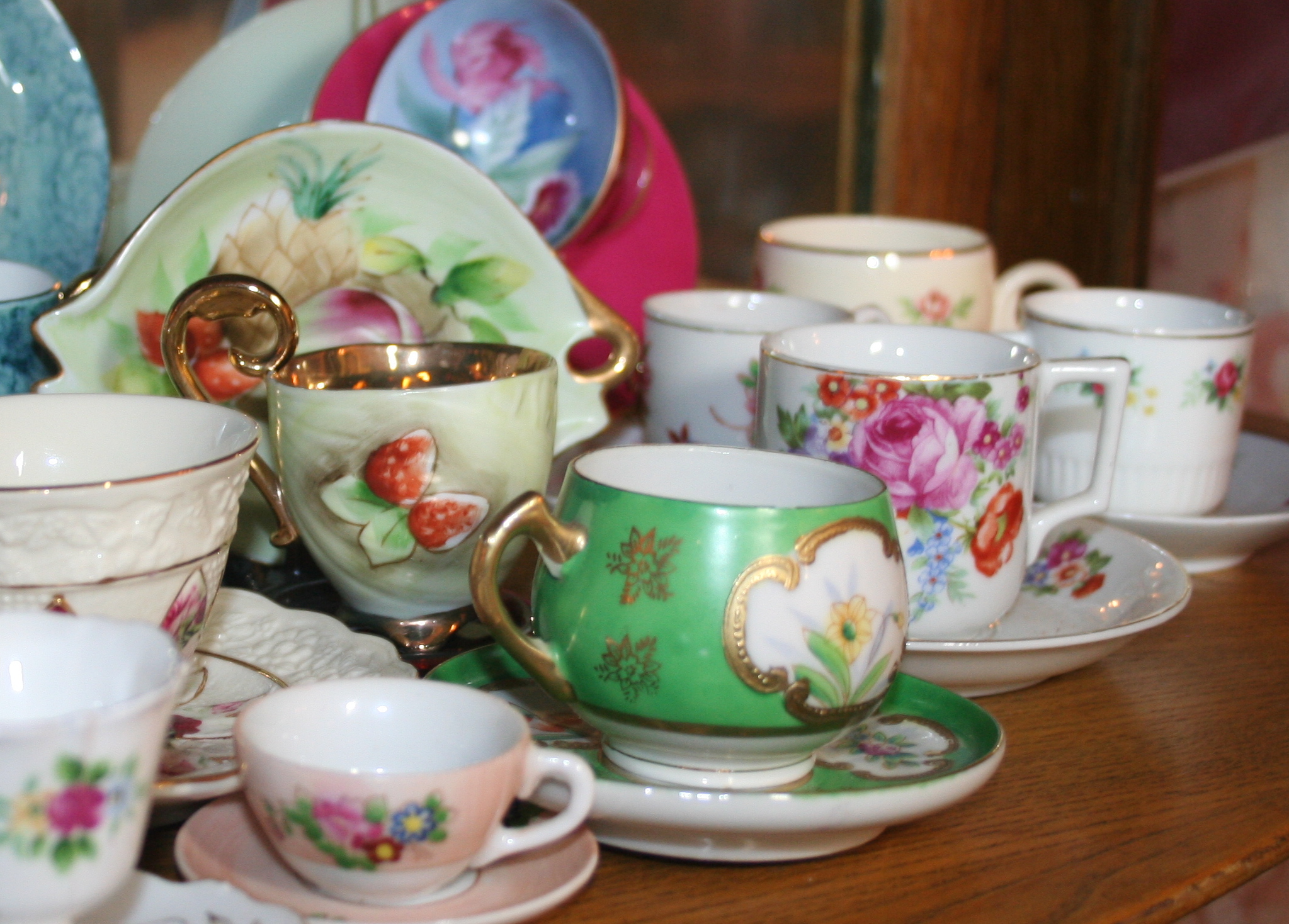 Collection of Small China Cups and Saucers
