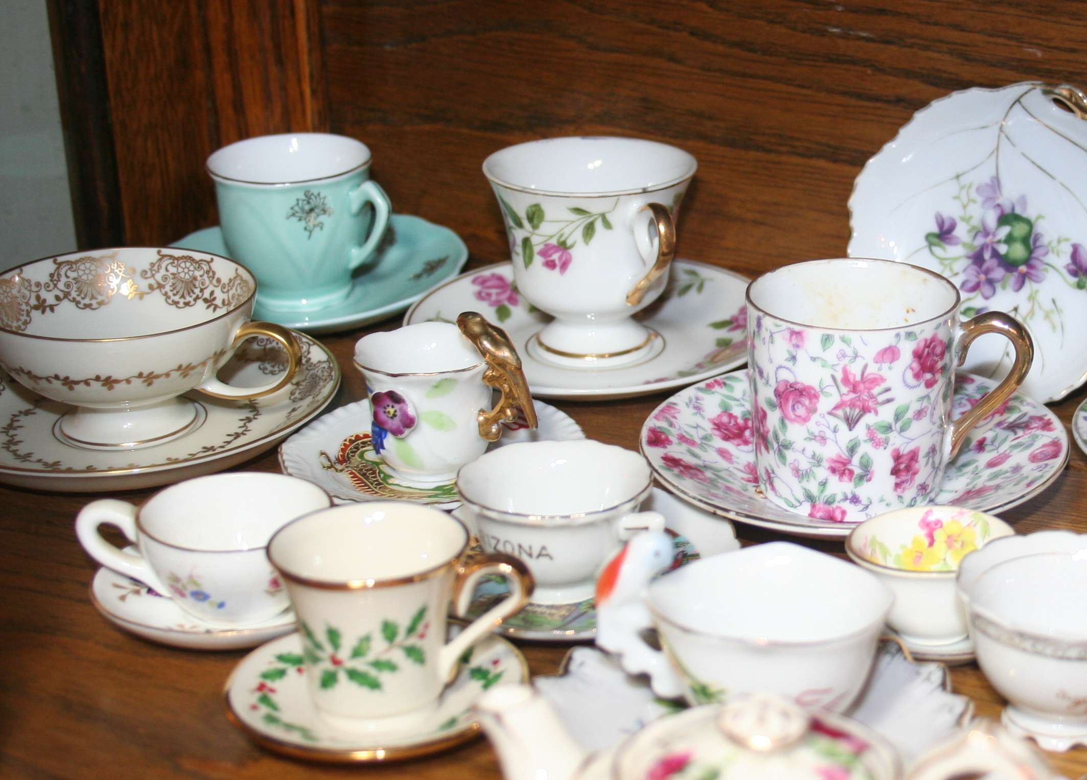 Collection of Small China Cups and Saucers