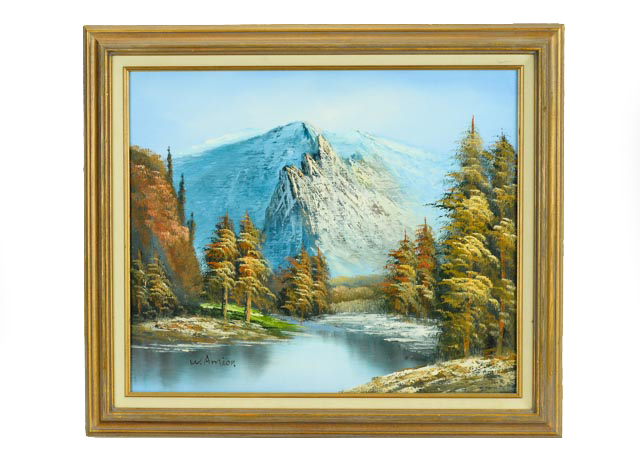 W. Amion Original Oil on Canvas Landscape