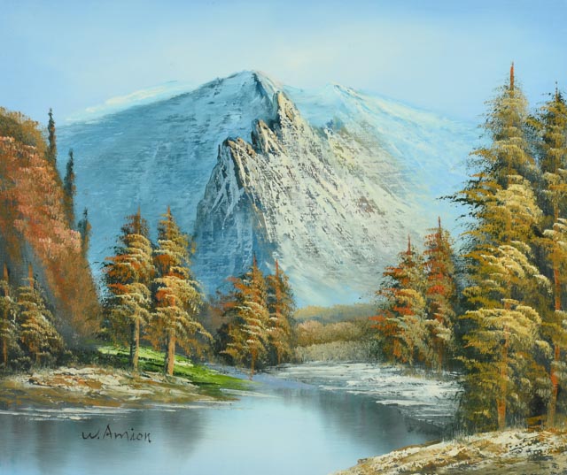 W. Amion Original Oil on Canvas Landscape
