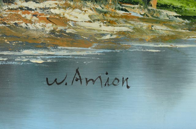 W. Amion Original Oil on Canvas Landscape