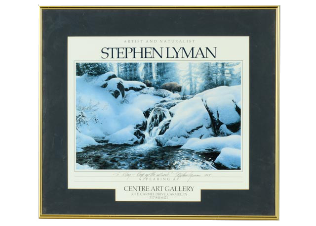 Stephen Lyman Signed Exhibition Poster