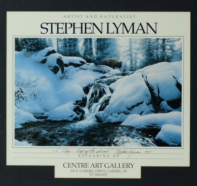 Stephen Lyman Signed Exhibition Poster