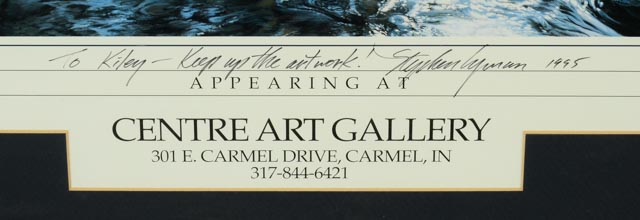 Stephen Lyman Signed Exhibition Poster