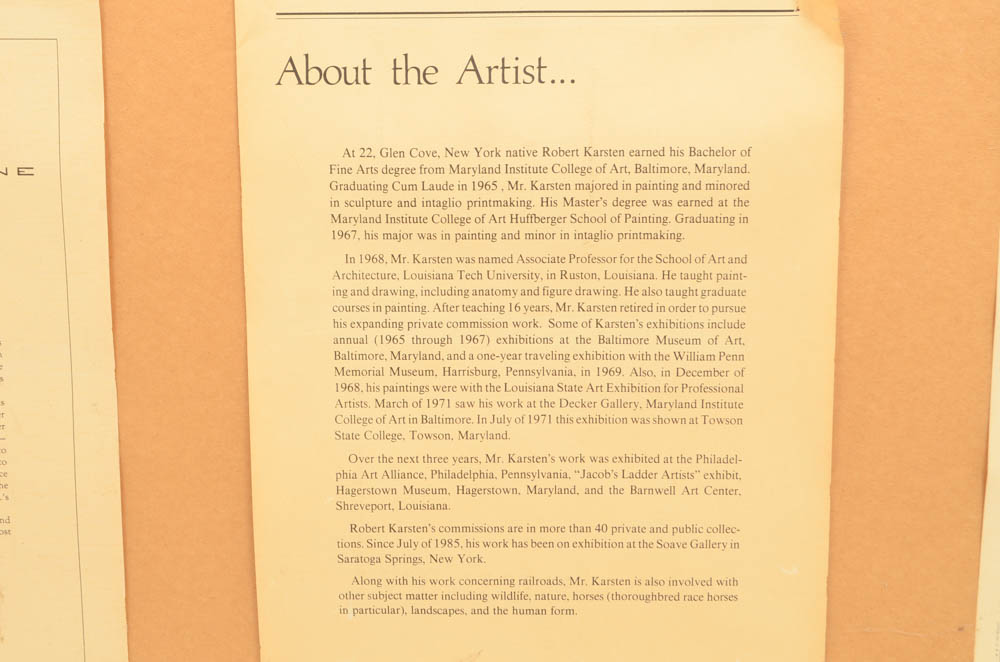 Signed Robert Karsten "Georgia Speedway" Lithograph