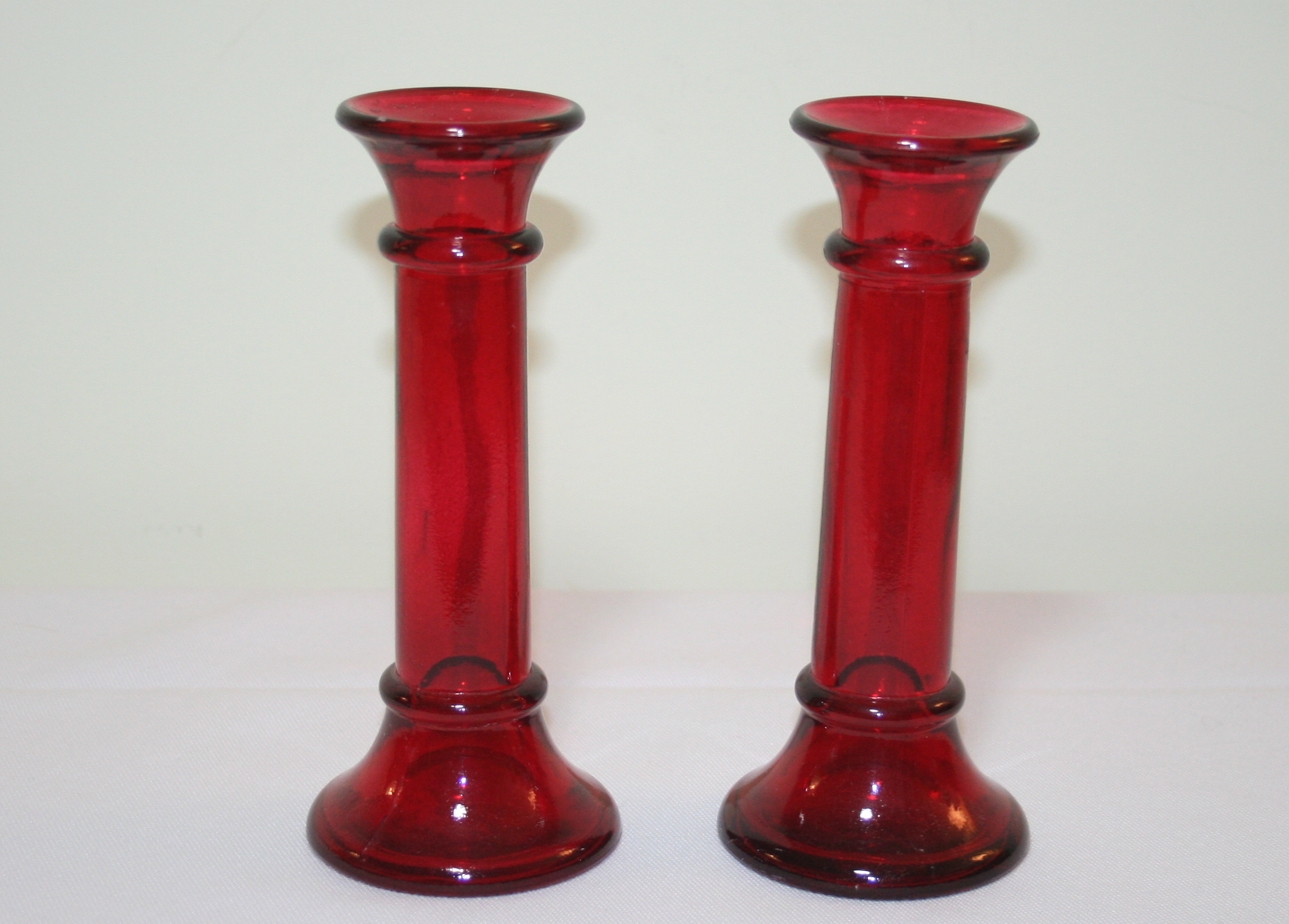 Assortment of Deep Red and Cranberry Glassware
