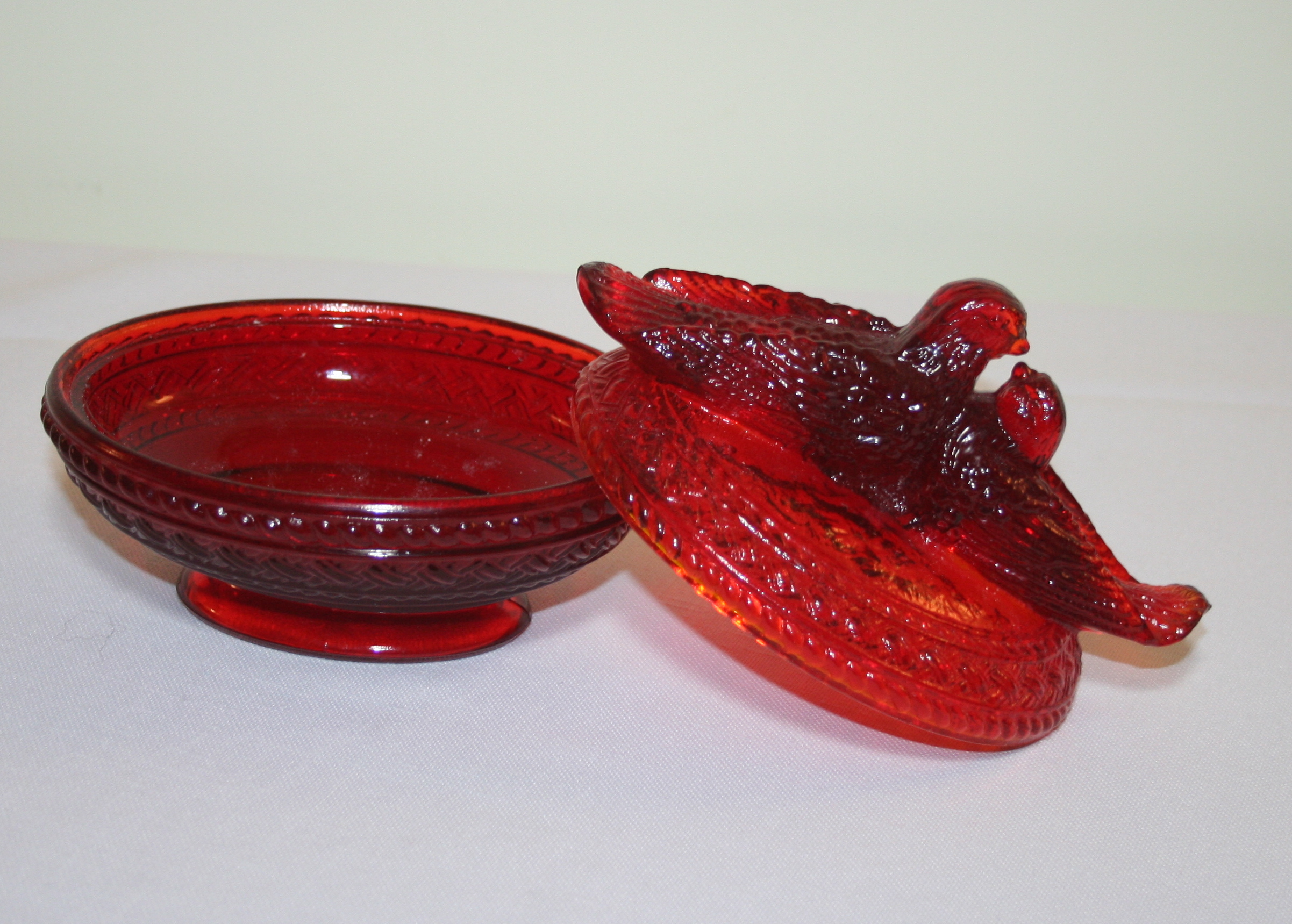 Assortment of Deep Red and Cranberry Glassware