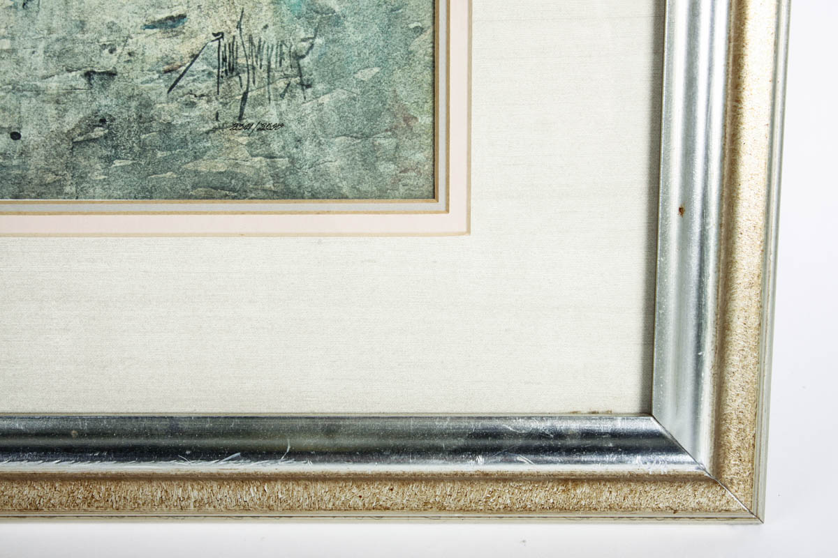 Paul Sawyier Framed  Offset Lithograph "On a Sunday Afternoon"