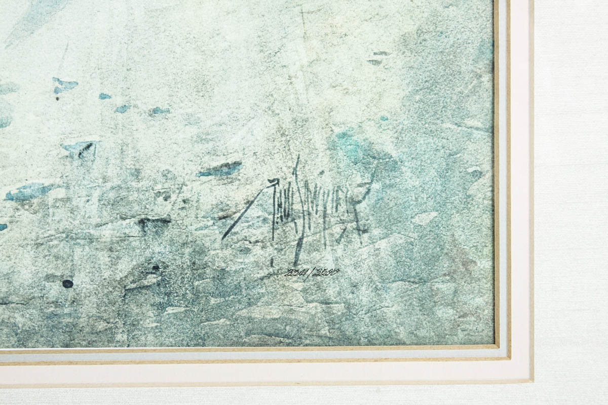 Paul Sawyier Framed  Offset Lithograph "On a Sunday Afternoon"