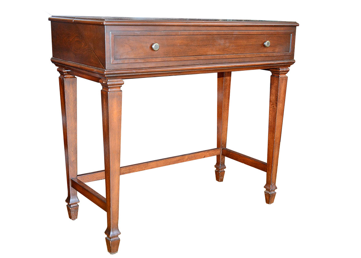 Walnut Veneer Secretary Desk by Bombay Company