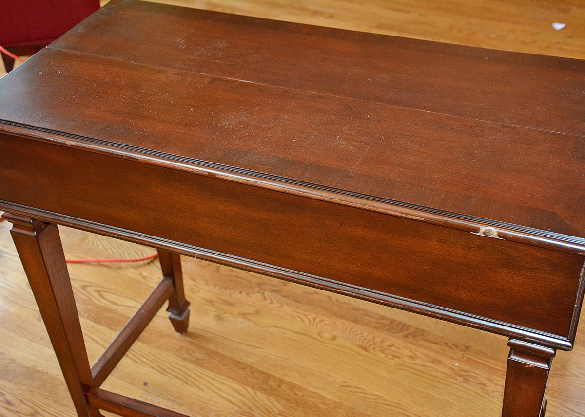 Walnut Veneer Secretary Desk by Bombay Company