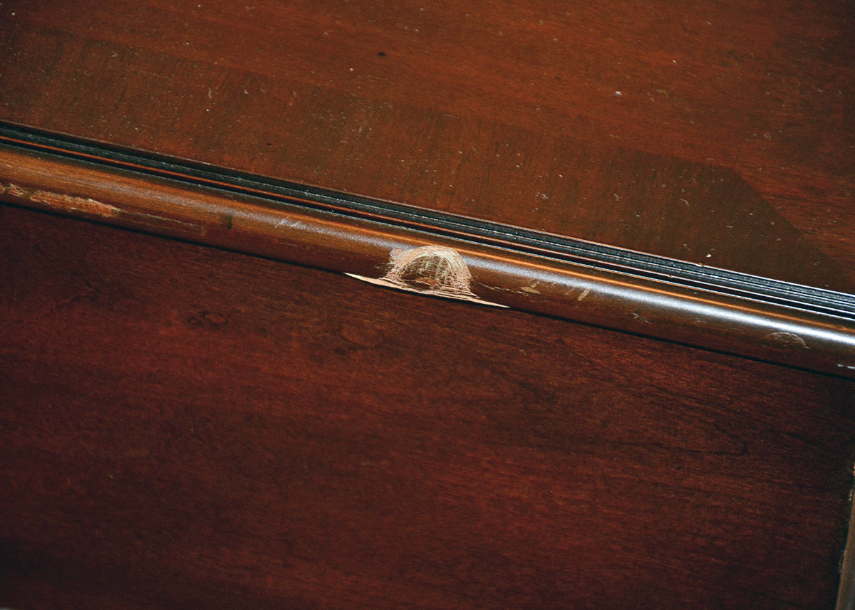 Walnut Veneer Secretary Desk by Bombay Company