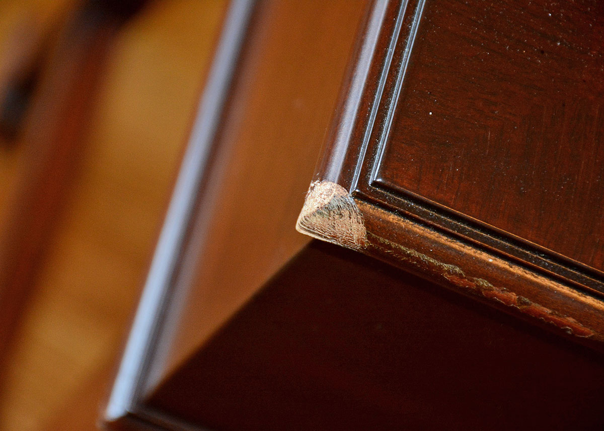 Walnut Veneer Secretary Desk by Bombay Company