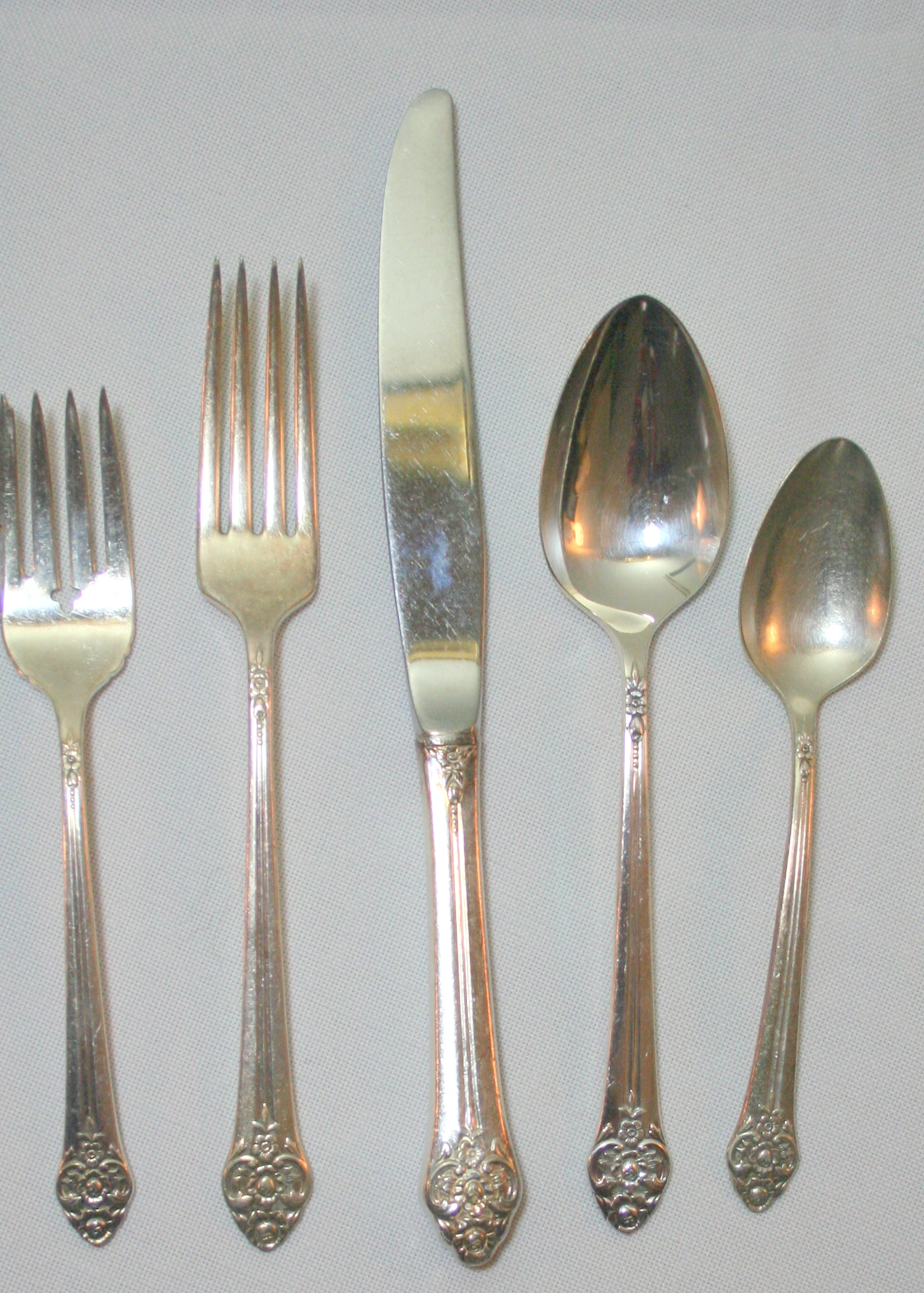 Rogers "Plantation" Silverplate Flatware in Painted Wood Case