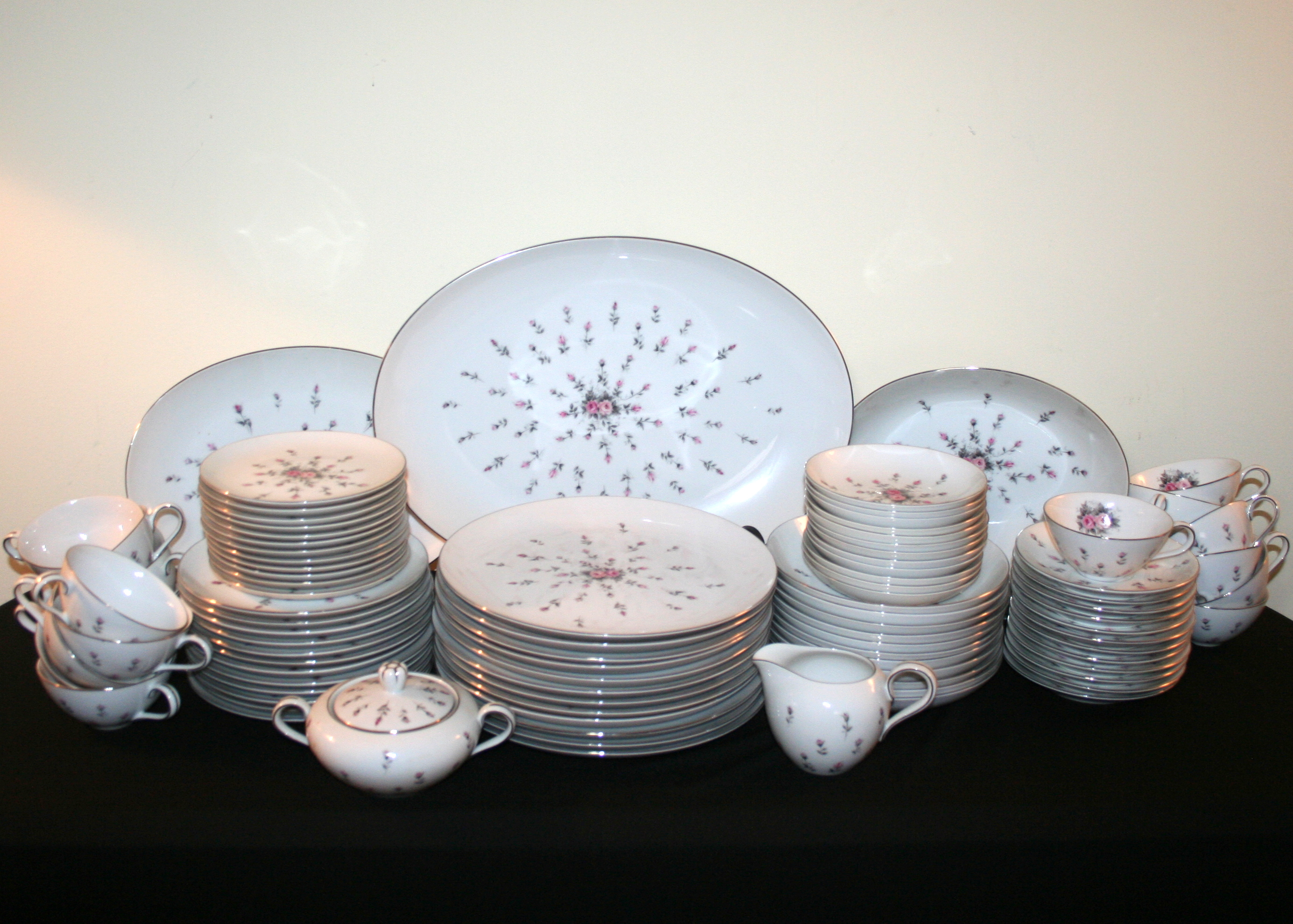 Set of Harmony House "Rosebud" China