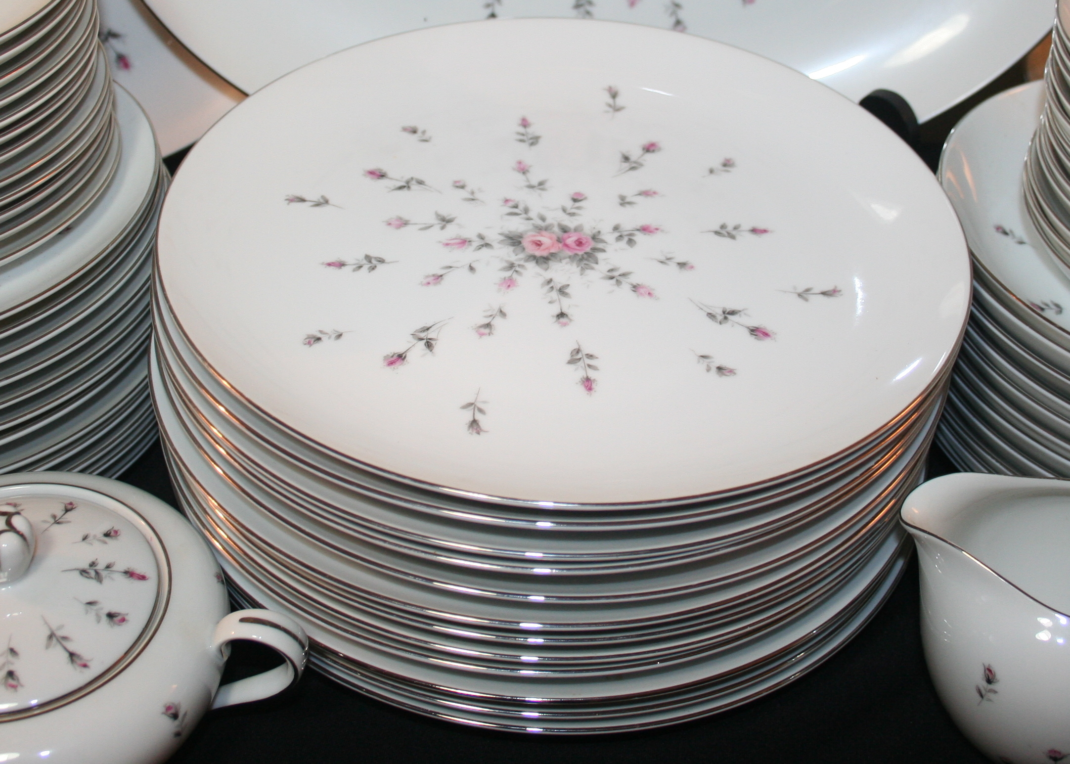 Set of Harmony House "Rosebud" China
