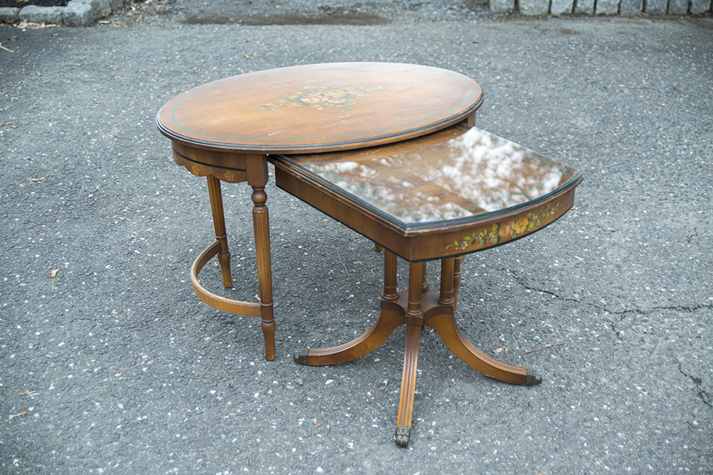 Vintage Federal Style Floral Painted Table