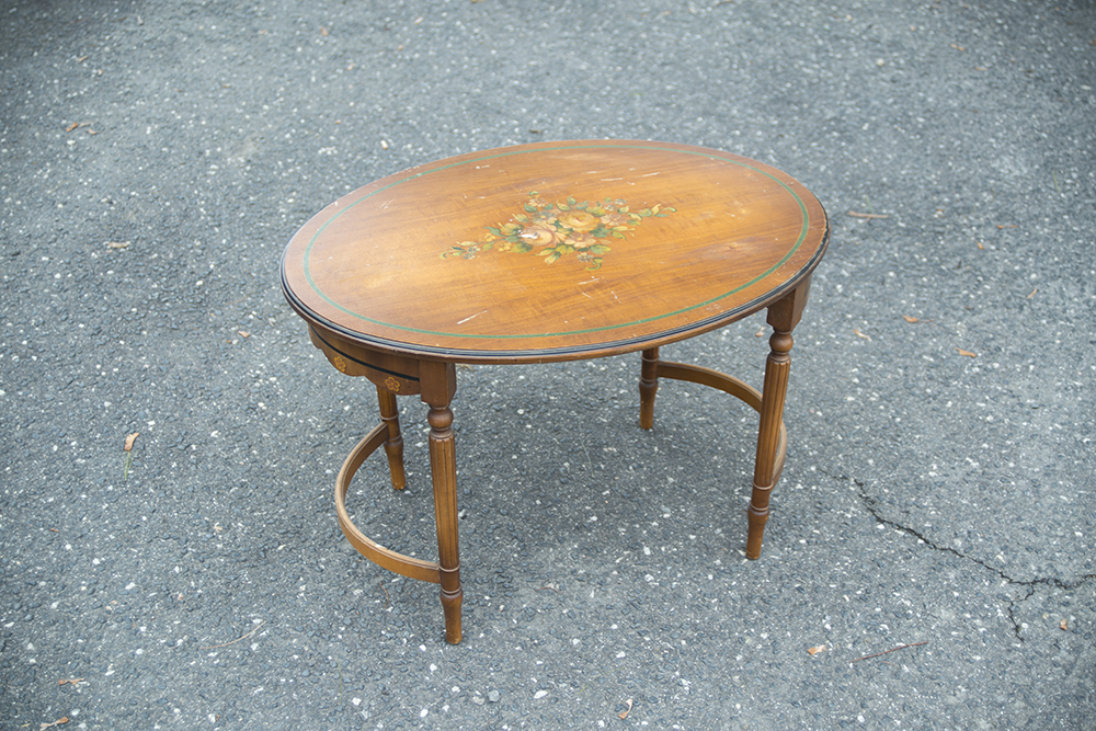 Vintage Federal Style Floral Painted Table