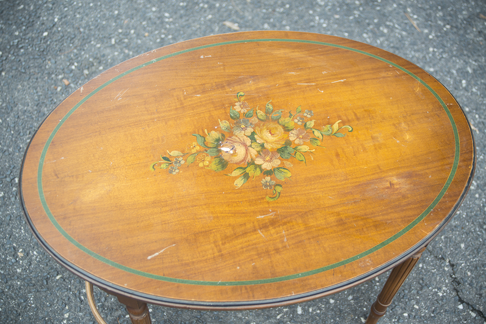 Vintage Federal Style Floral Painted Table
