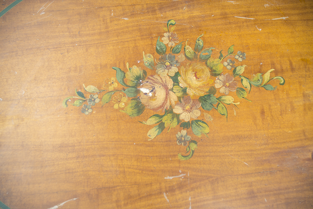 Vintage Federal Style Floral Painted Table