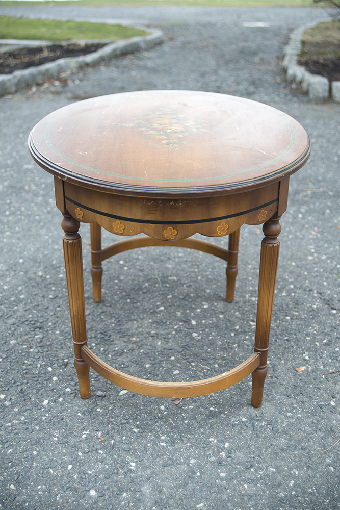 Vintage Federal Style Floral Painted Table