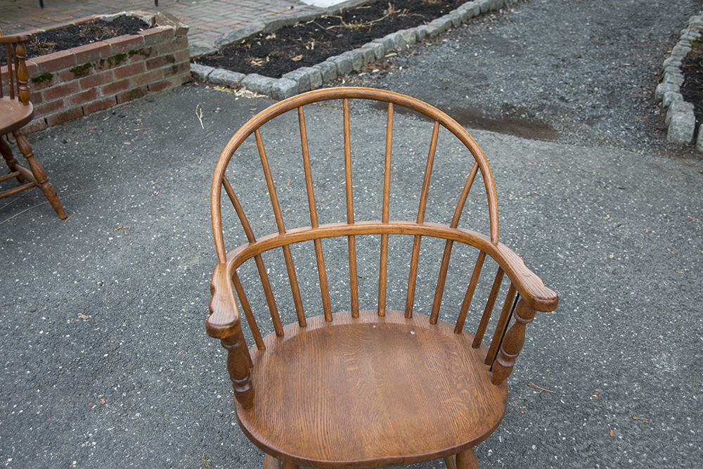 Set of Sack Back Firehouse Windsor Chairs