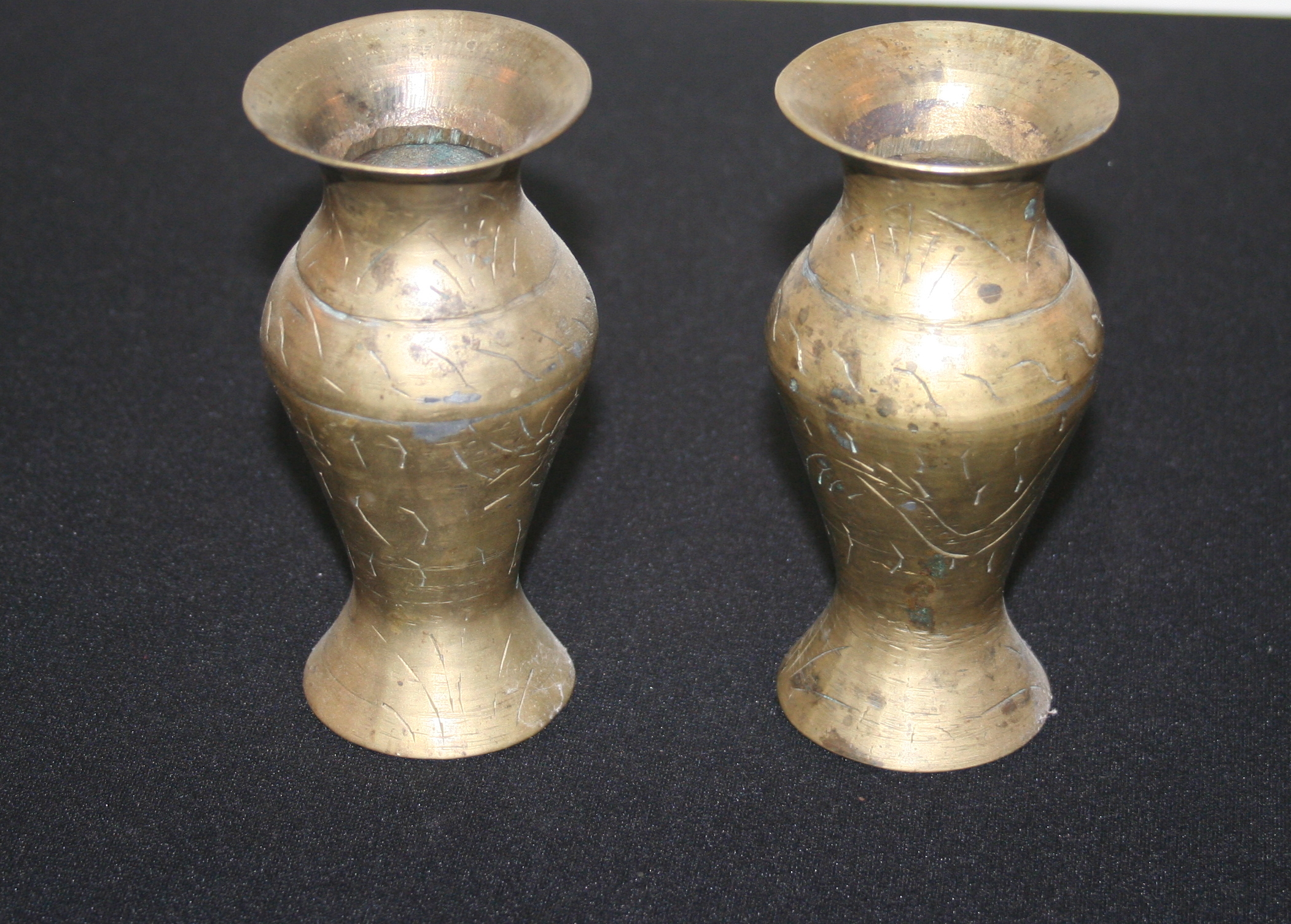 Brass and Ceramic Candle Holders