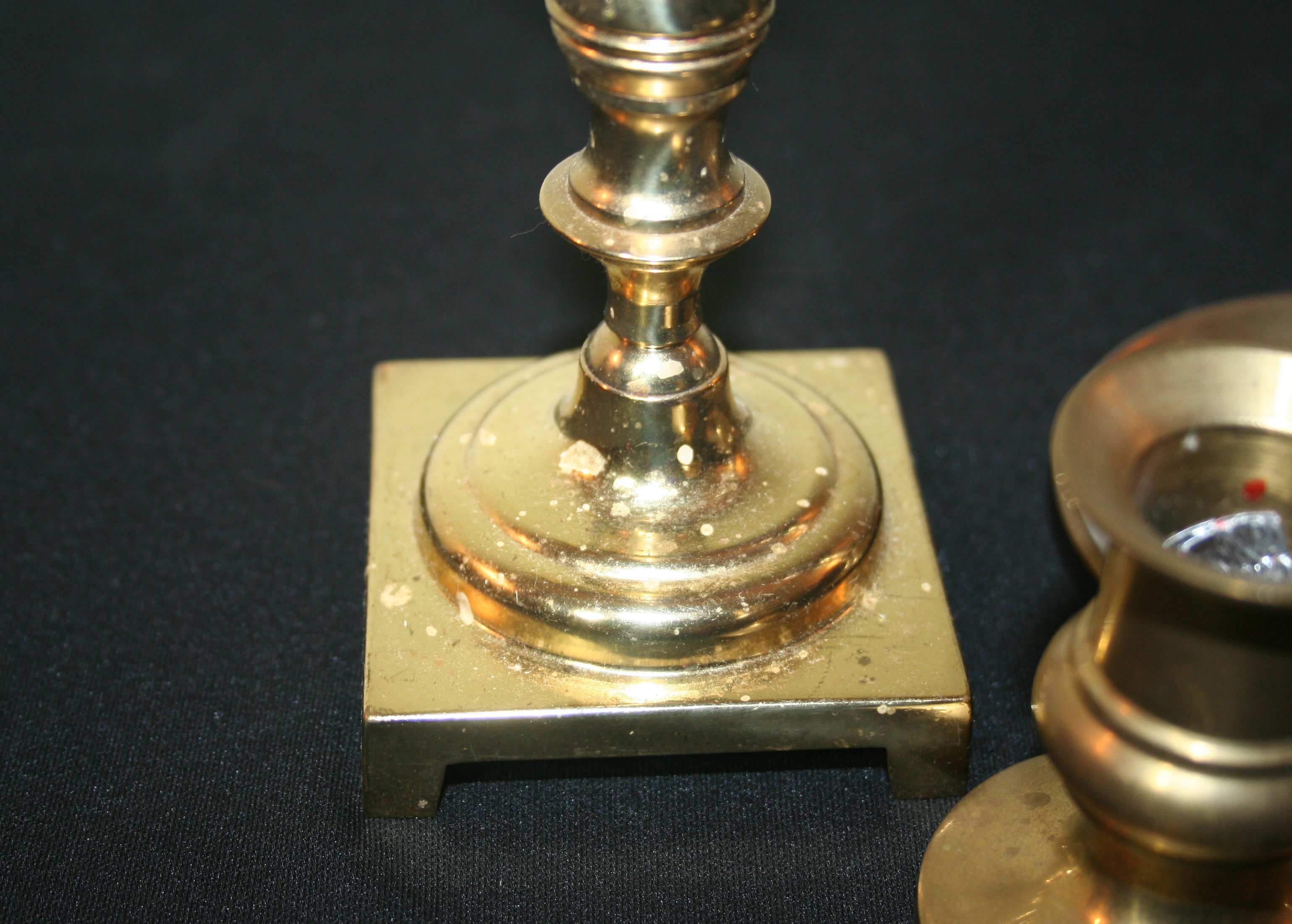 Brass and Ceramic Candle Holders