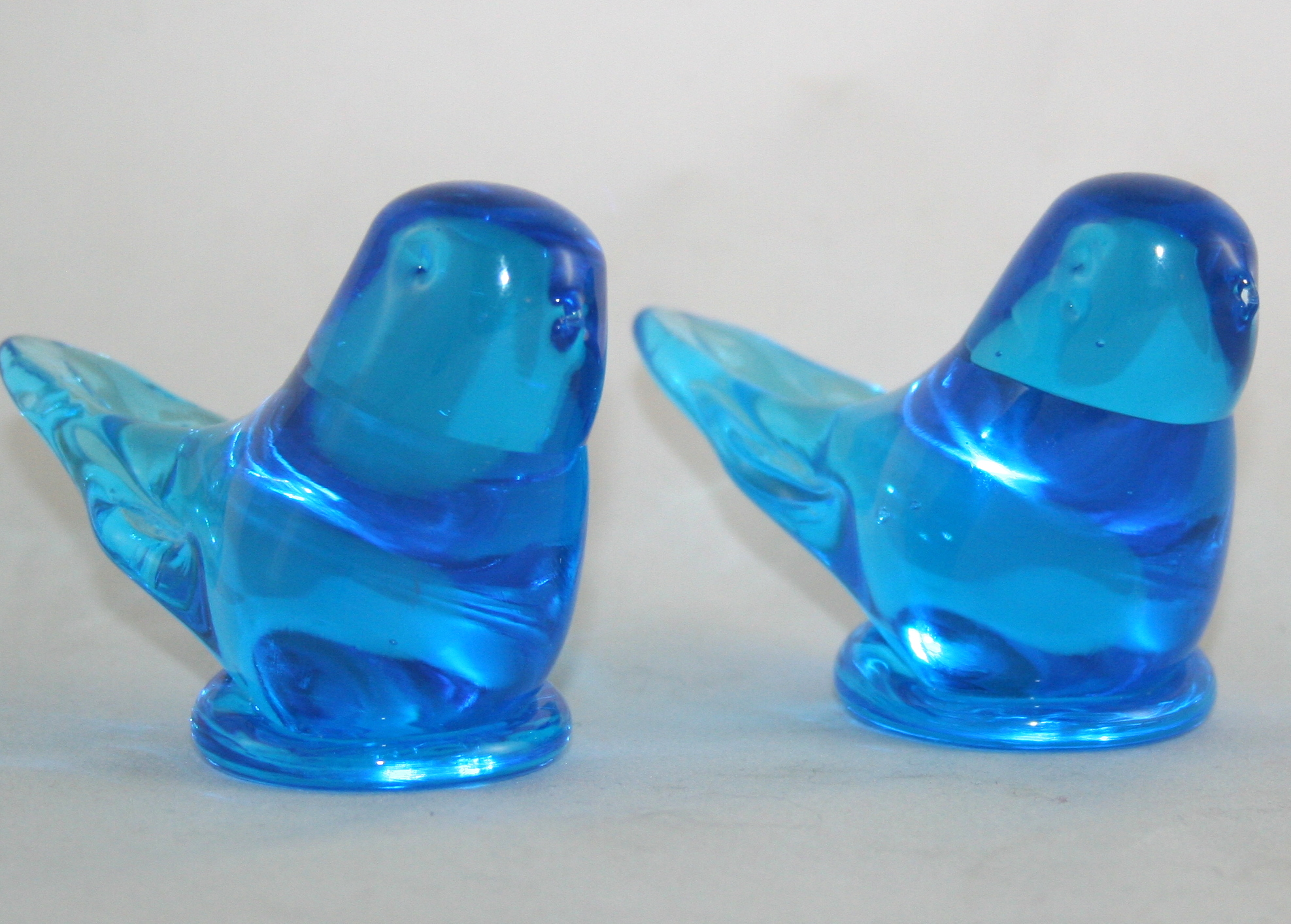 Blue Art Glass Bird Collection