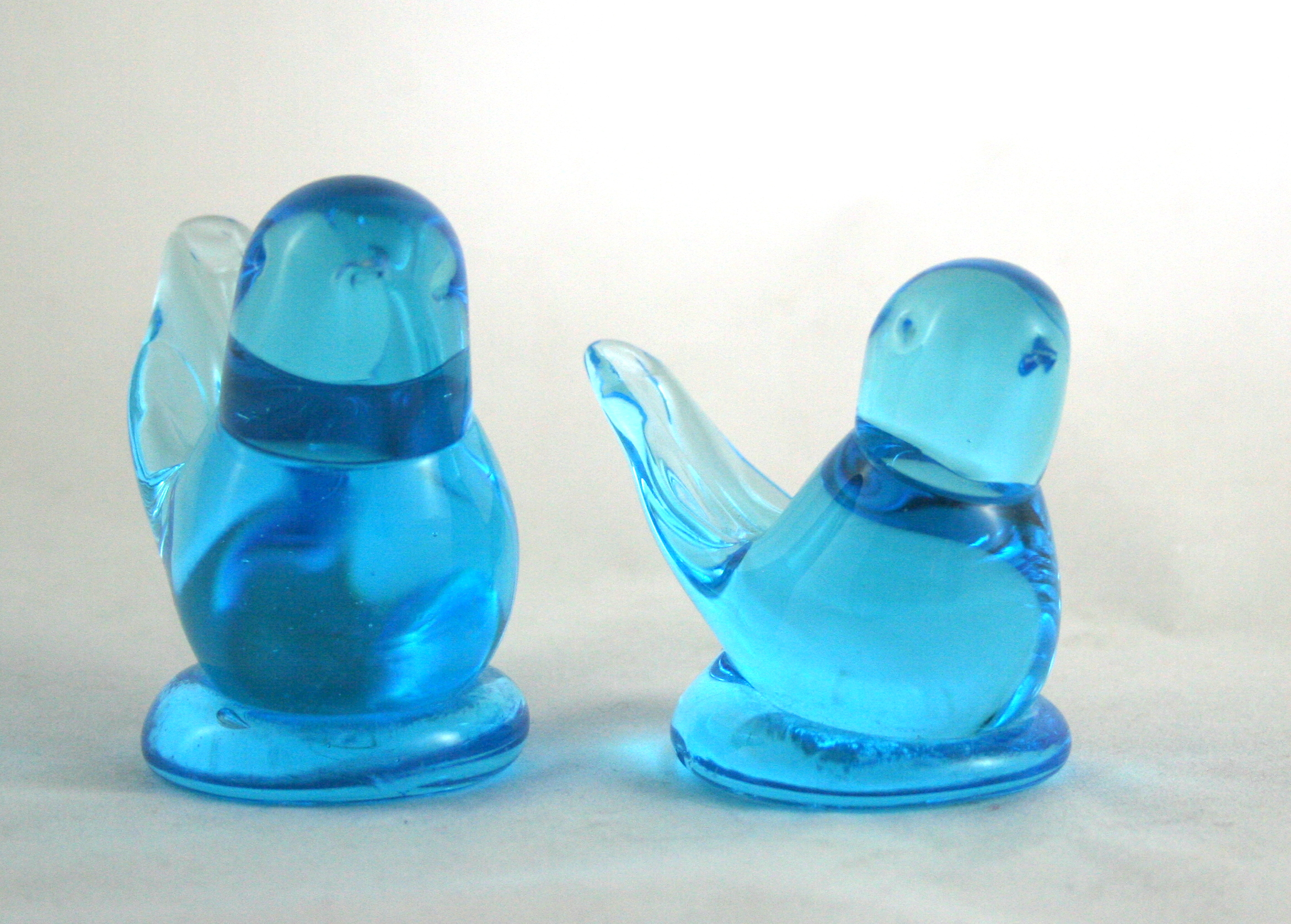 Blue Art Glass Bird Collection