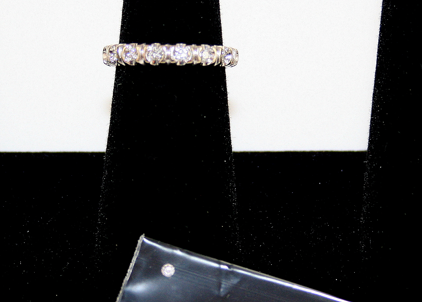 14K White Gold Eternity Band