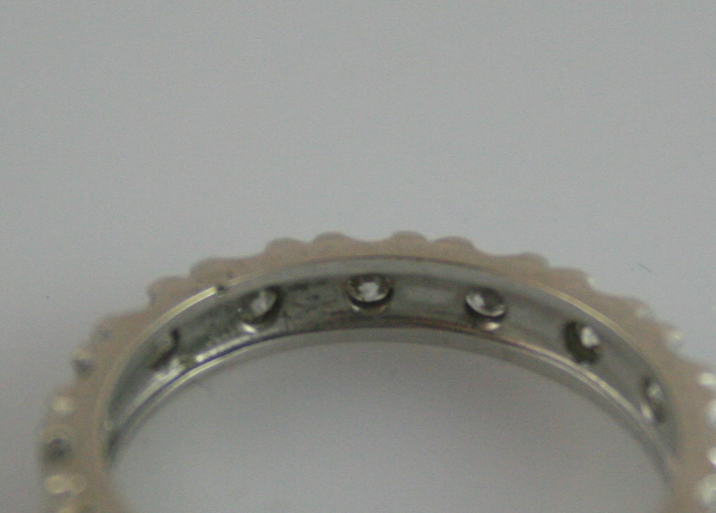 14K White Gold Eternity Band
