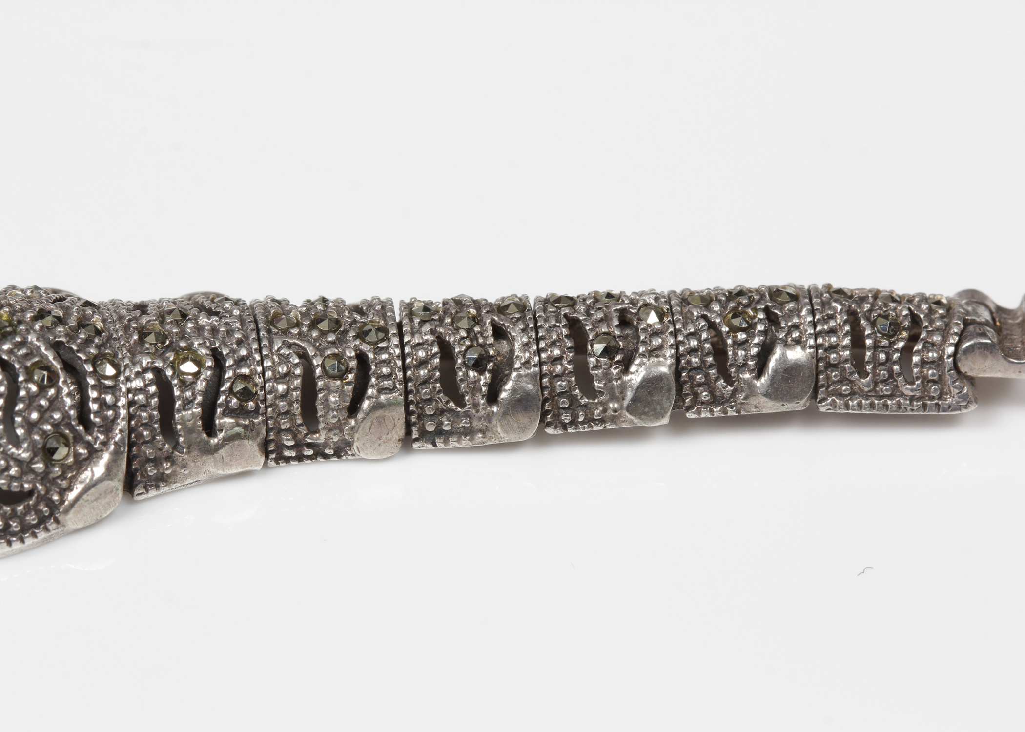 Sterling Silver Marcasite Jaguar Watch