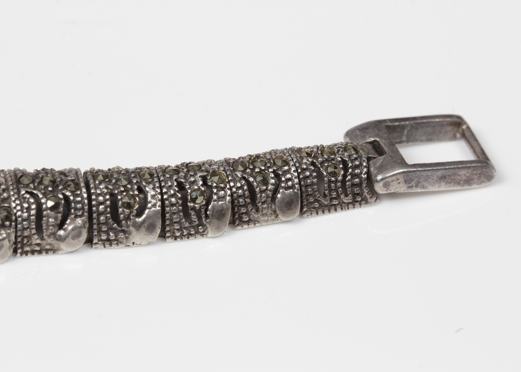 Sterling Silver Marcasite Jaguar Watch