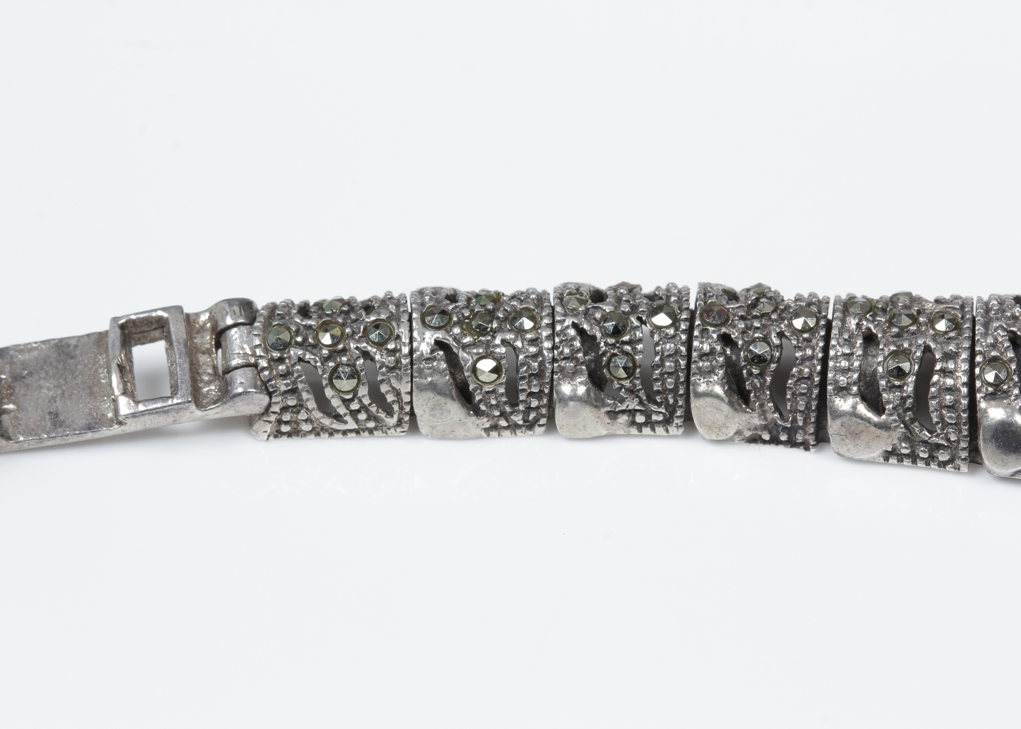 Sterling Silver Marcasite Jaguar Watch