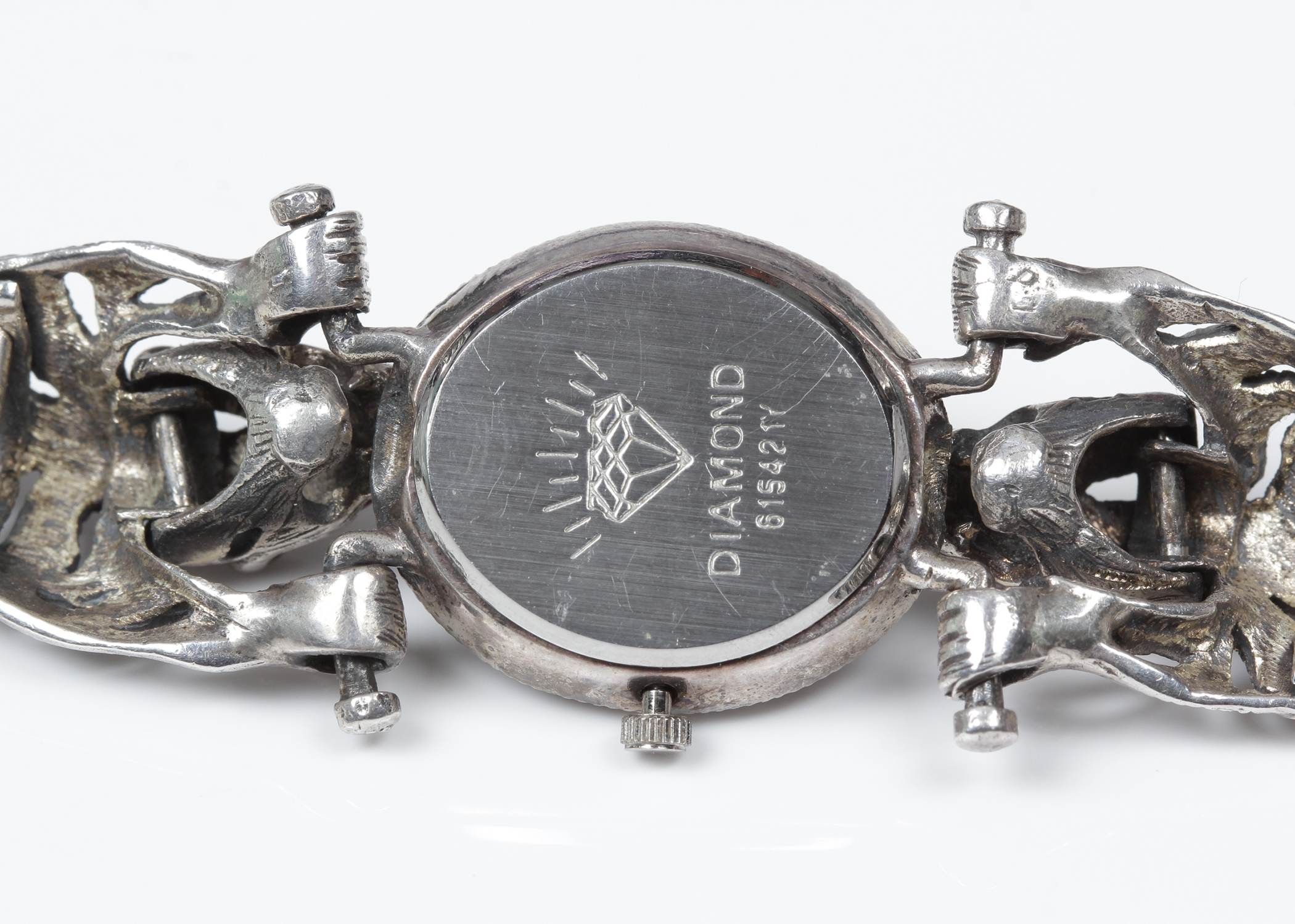 Sterling Silver Marcasite Jaguar Watch