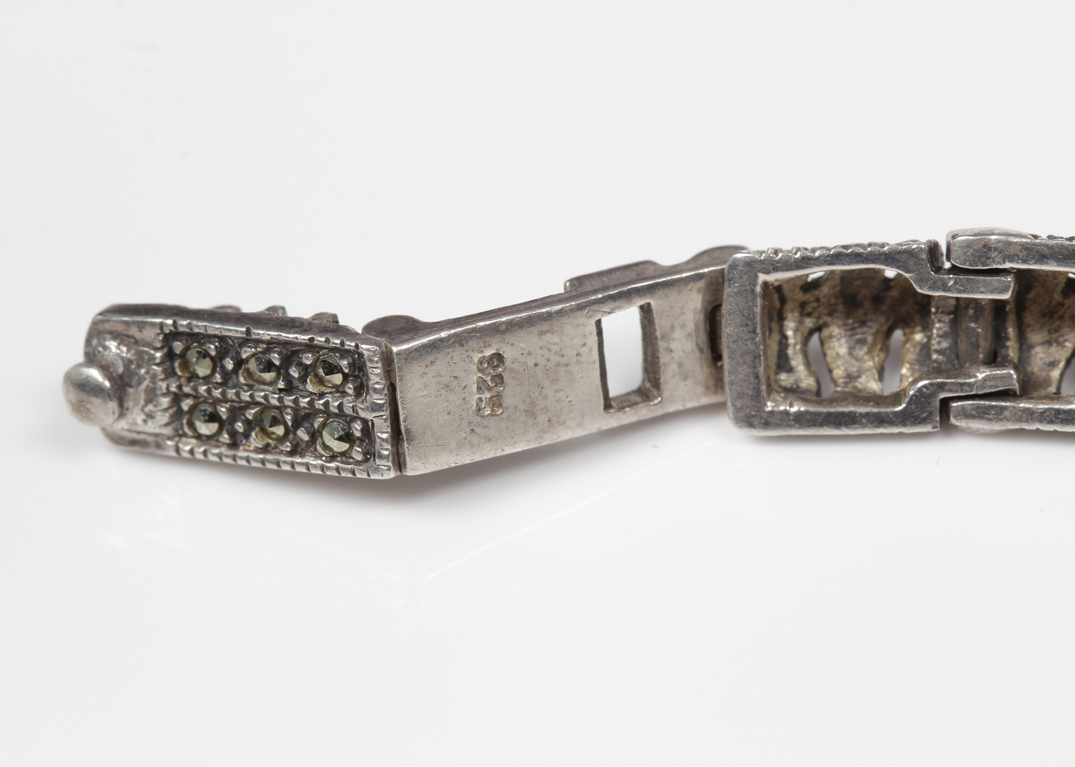 Sterling Silver Marcasite Jaguar Watch