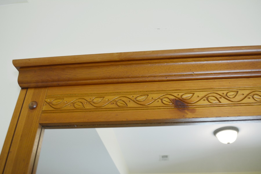 Knotty Pine Dresser and Mirror