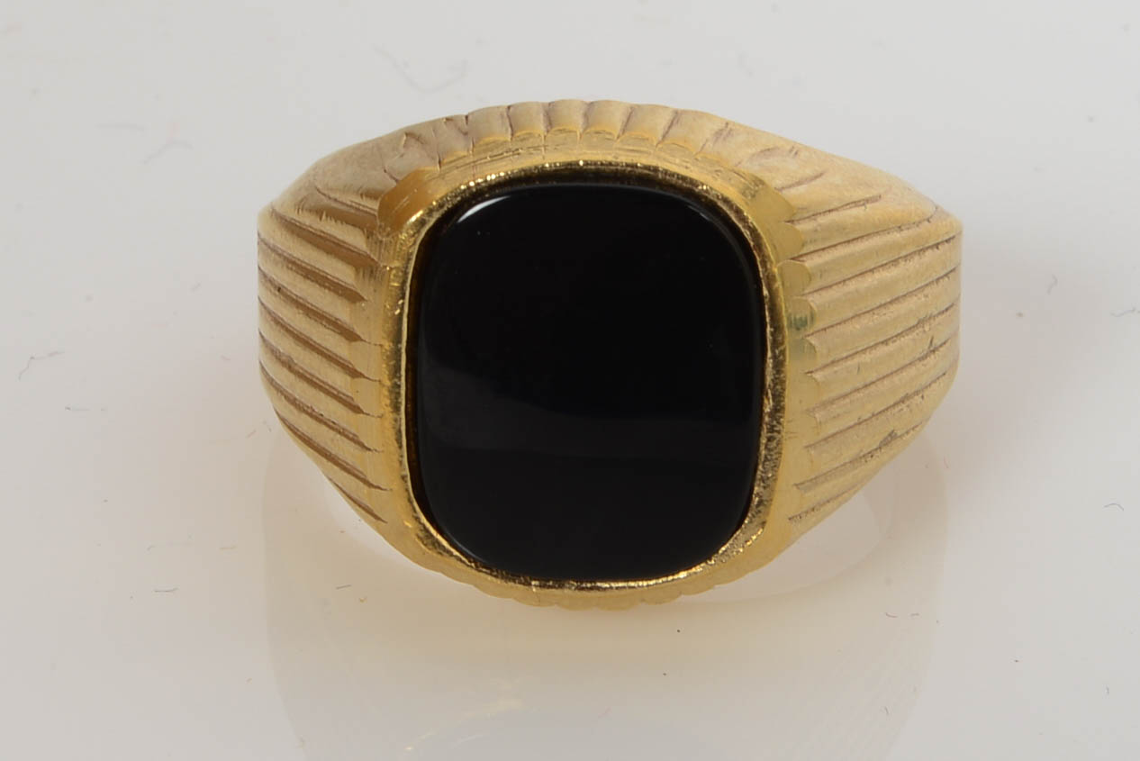 Fashion Bracelet and Gold Tone Men's Ring