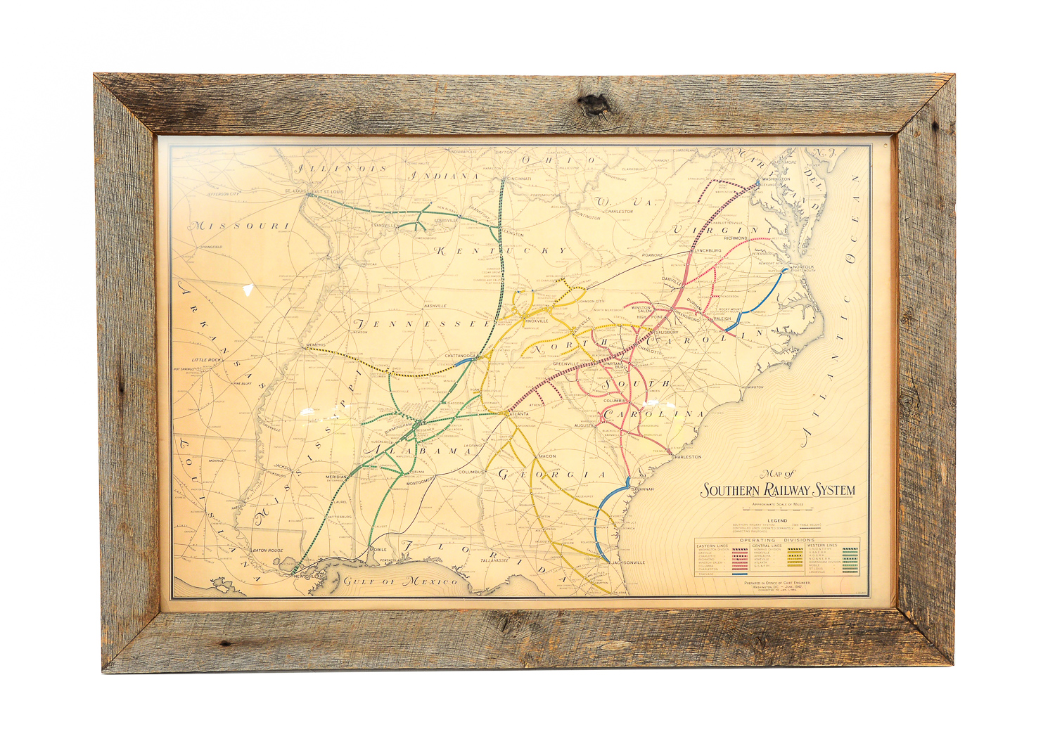 1949 Southern Railway System Map
