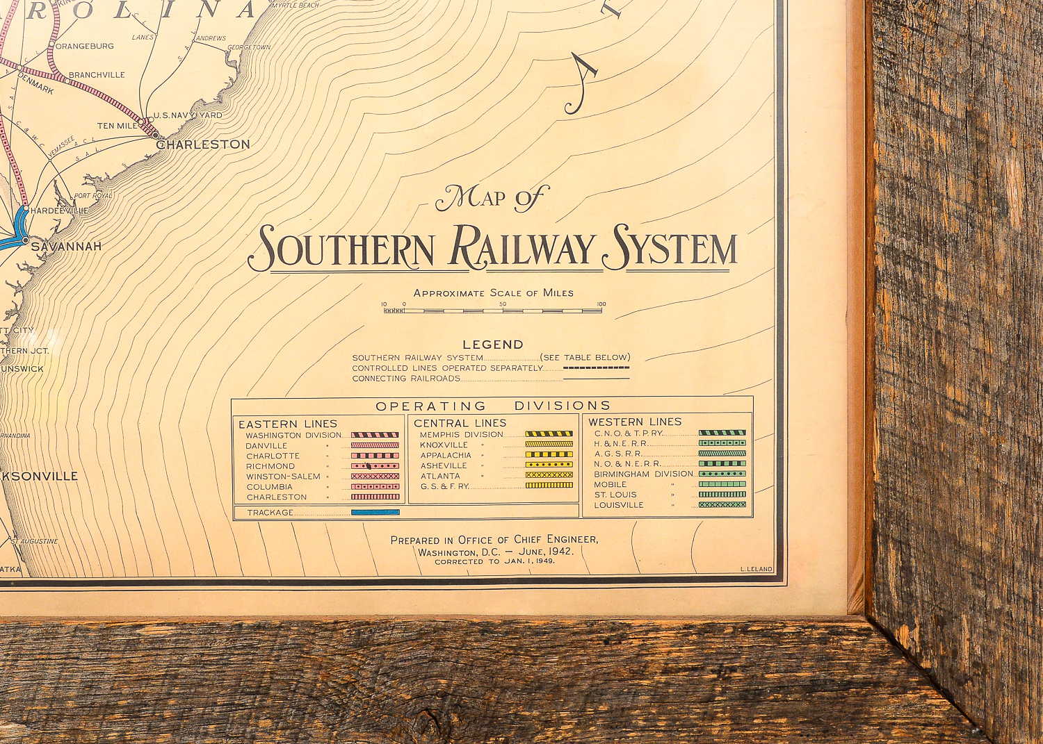 1949 Southern Railway System Map