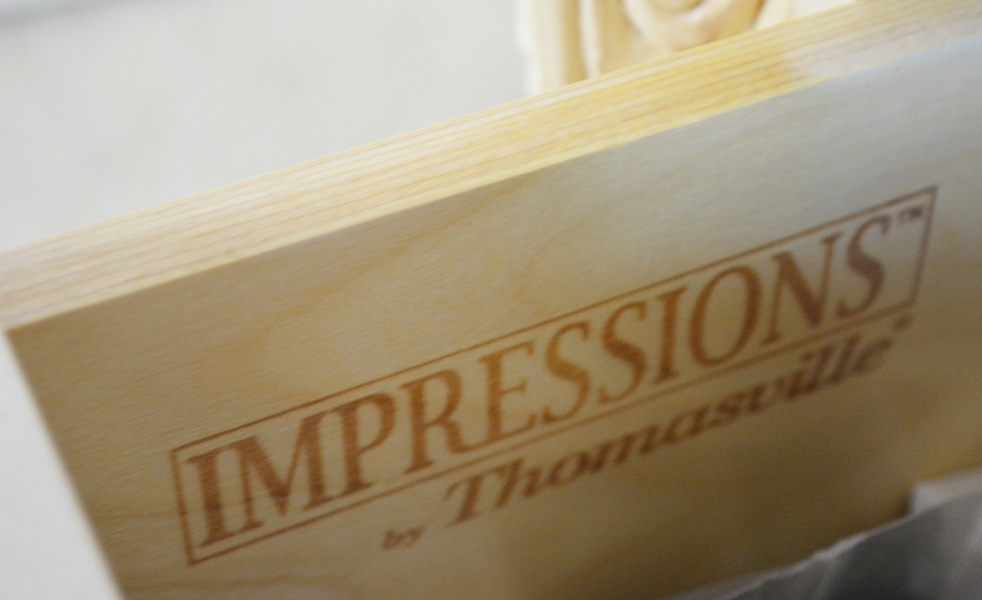 Thomasville Impressions Marble Top Truncated Corner Nightstand