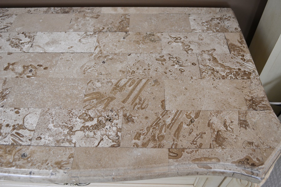 Thomasville Impressions Marble Top Truncated Corner Nightstand