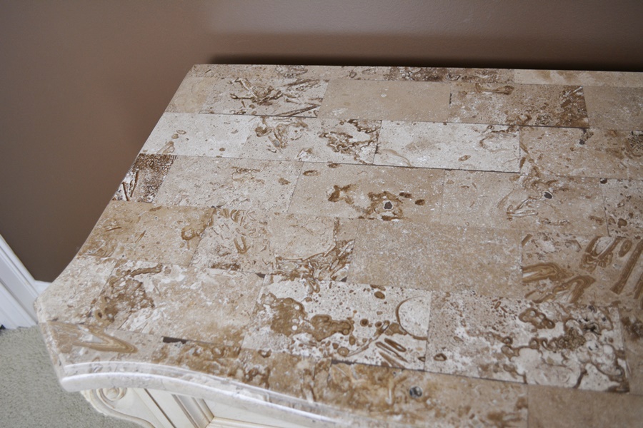 Thomasville Impressions Marble Top Truncated Corner Nightstand