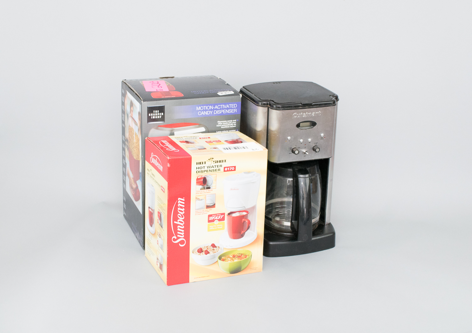 Sharper Image Candy Dispenser and Two Hot Beverage Appliances
